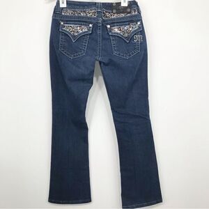 Miss Me Blue Denim Easy Boot Sparkle Flap Pocket Jeans
